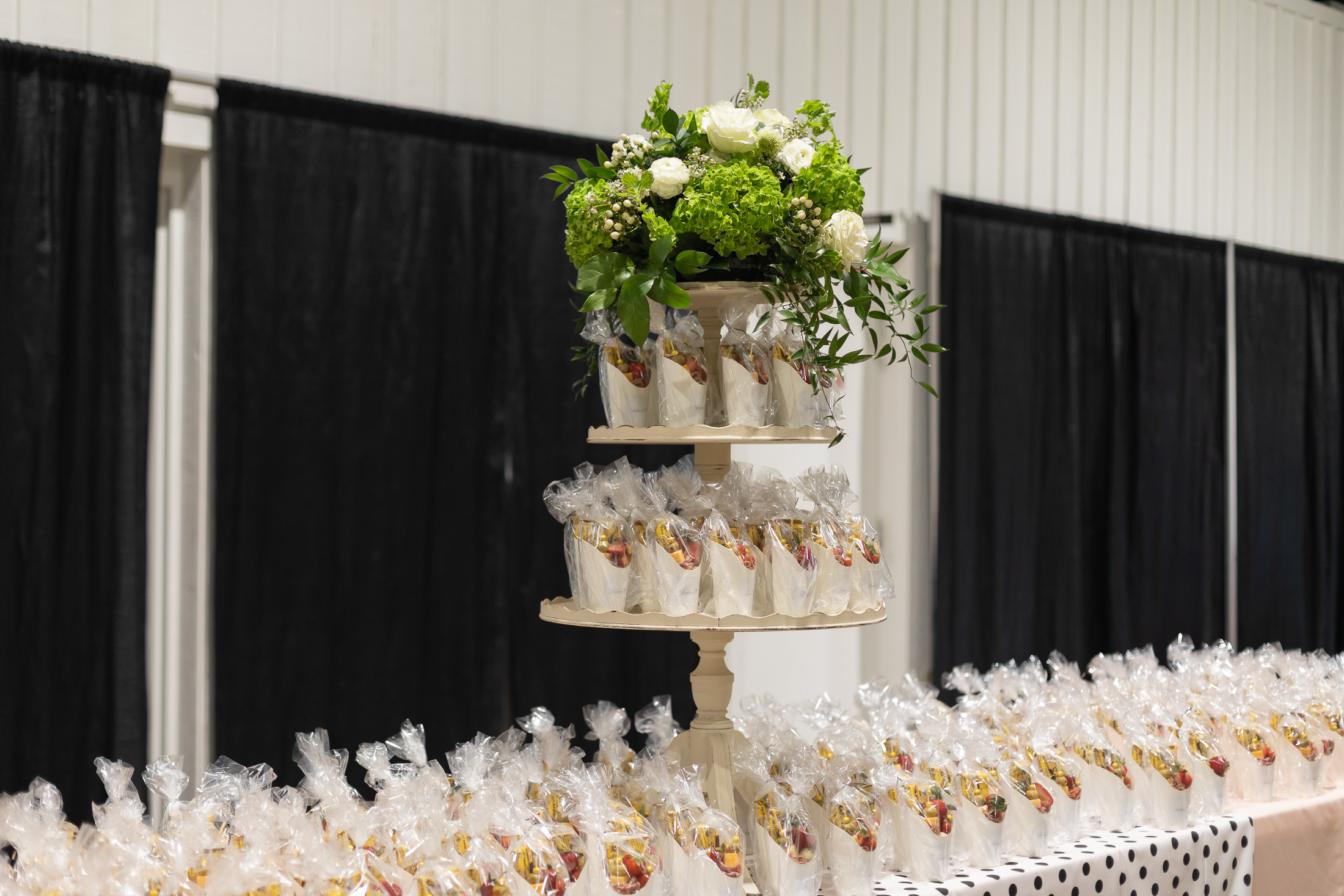 A table full of hors d'oeuvre during The Evening Preview