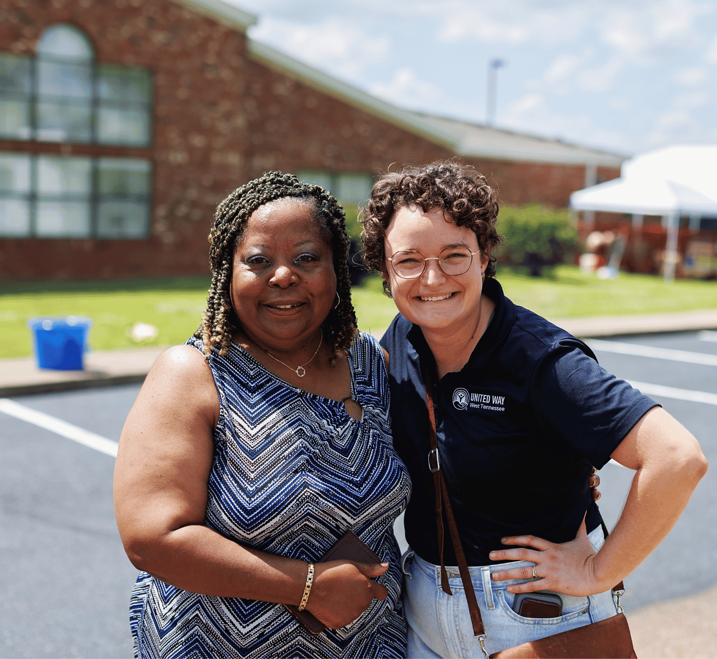 Two women are posing for a photo.