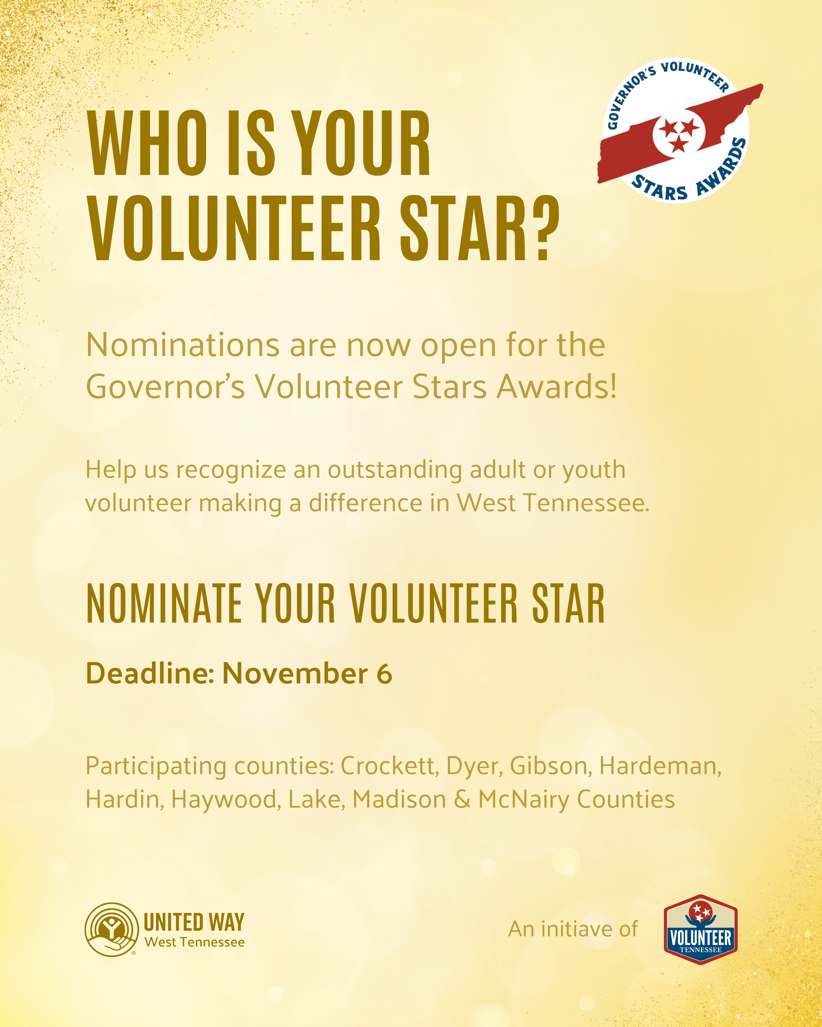 Nominate your Volunteer Star.